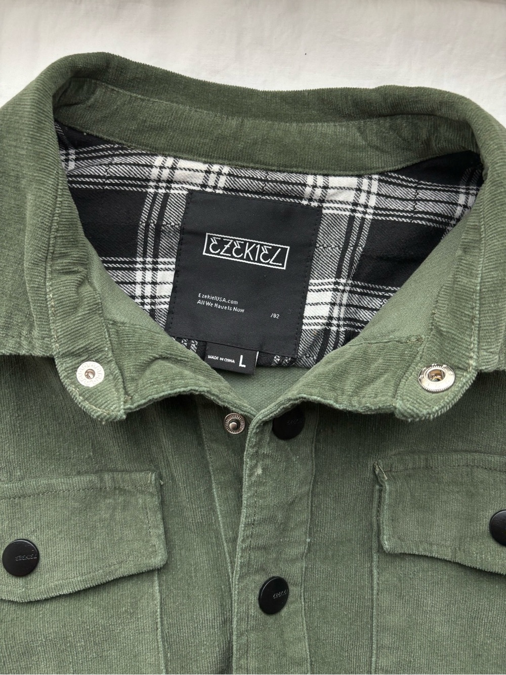 Ezekiel Olive Green Military-Style Canvas Field Jacket - Picture 8 of 12